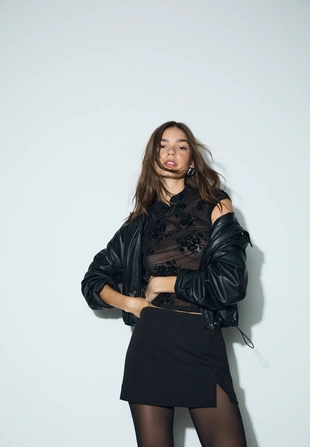 Юбка-шорты с разрезом сбоку- Заказать в России