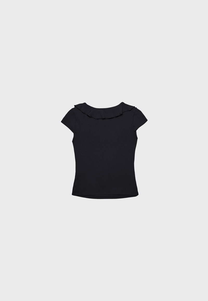 Топ из полиамида с оборками