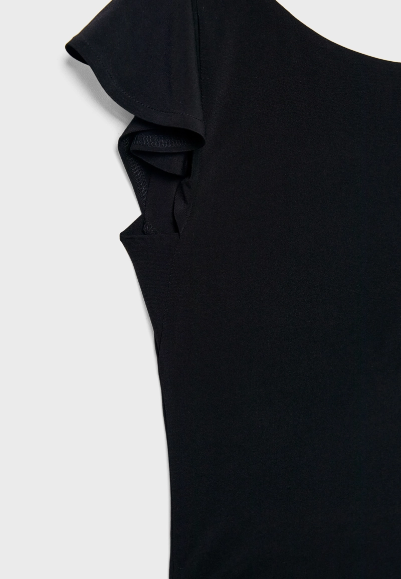 Топ с открытой спиной и оборками