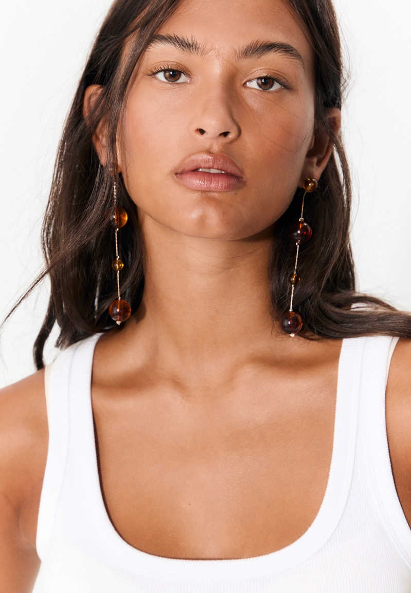 Длинные серьги с шариком