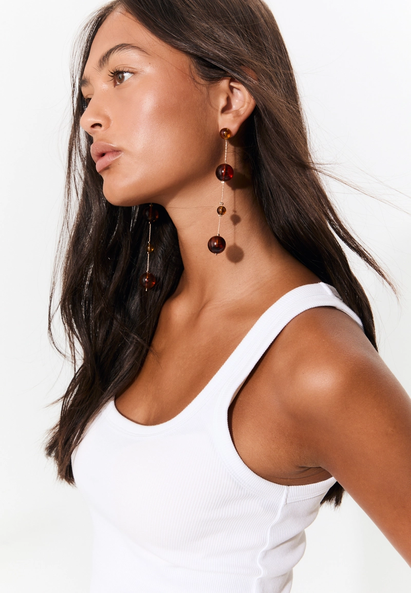 Длинные серьги с шариком