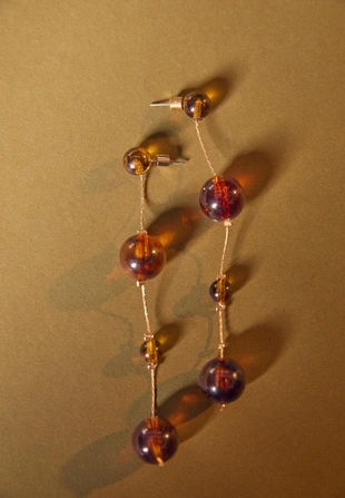 Длинные серьги с шариком- Заказать в России