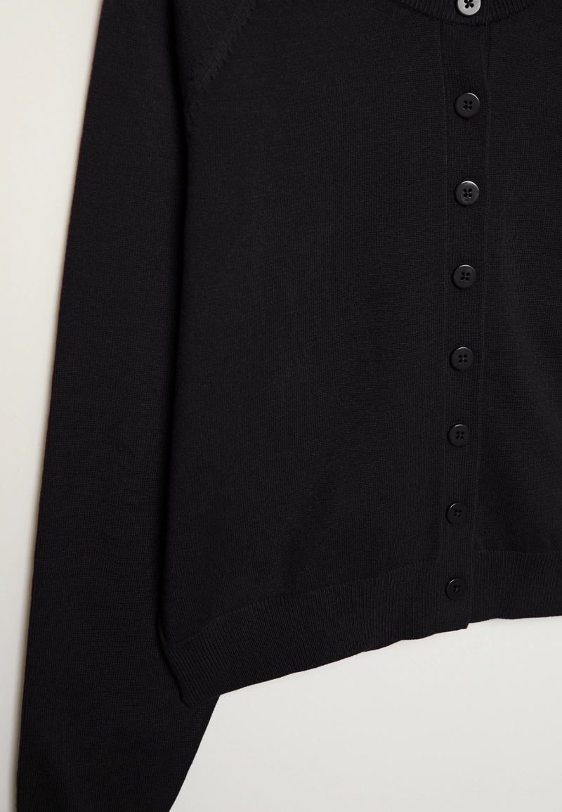 Трикотажный жакет на пуговицах с рукавами реглан