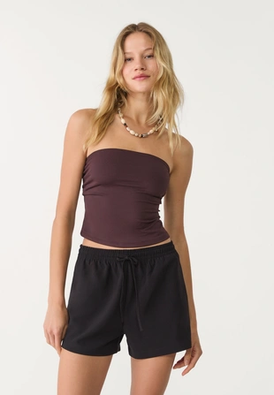 Нарядные шорты с эластичной талией- Заказать в России