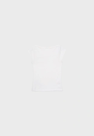 Базовая футболка с вырезом «лодочка»- Заказать в России