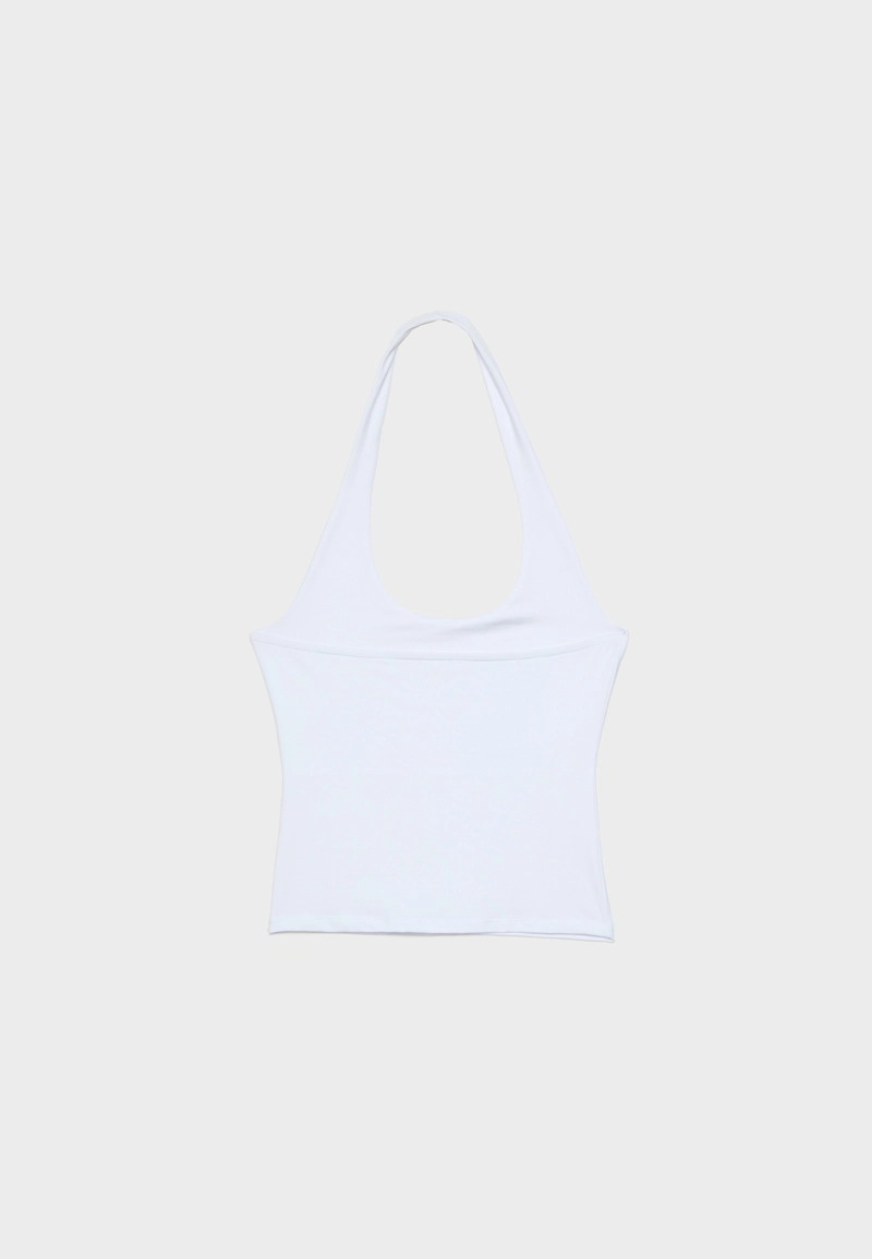 Футболка с горловиной халтер