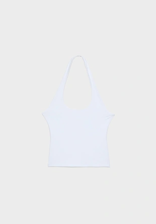 Футболка с горловиной халтер- Заказать в России