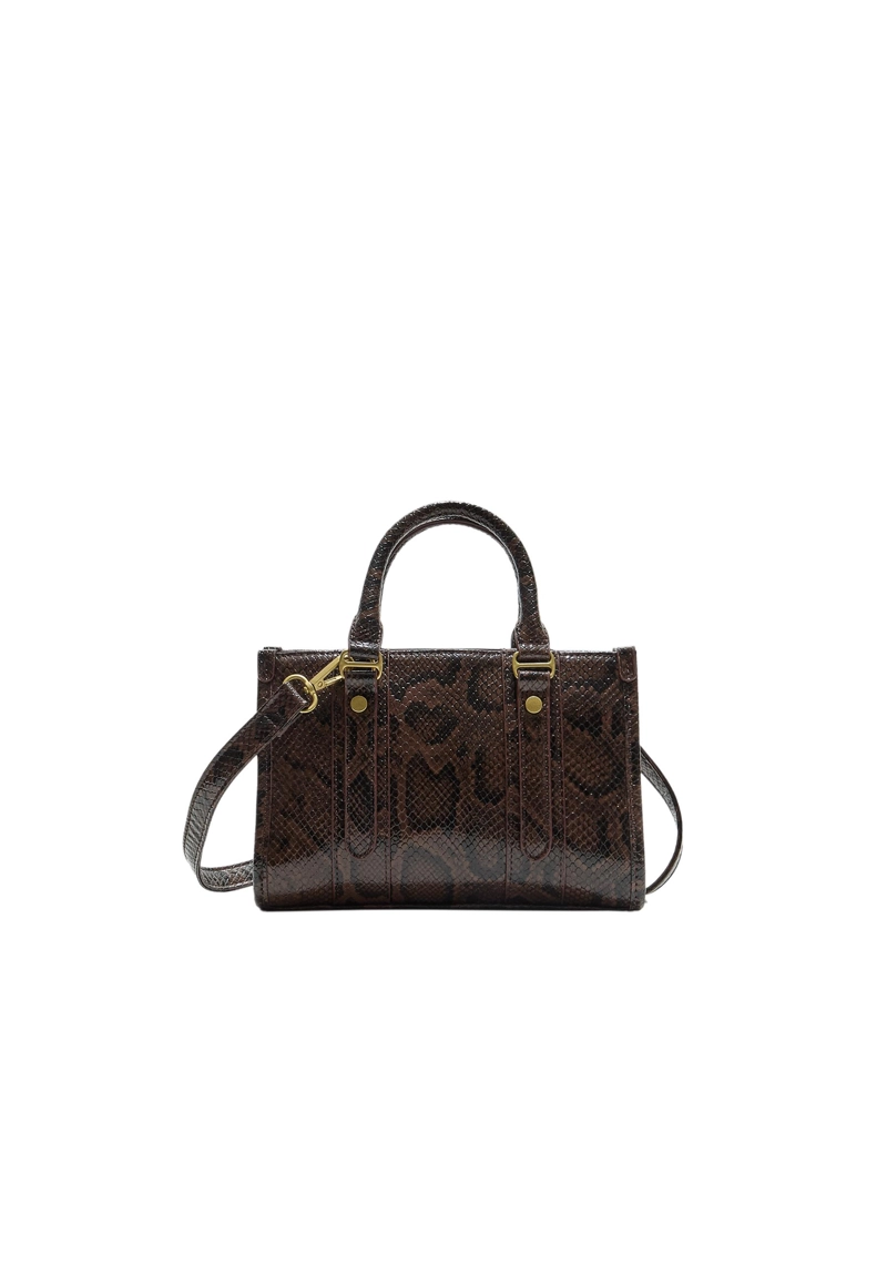 Сумка-шопер с анималистическим принтом из искусственной кожи