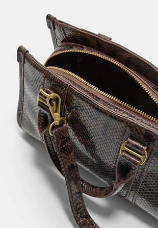 Сумка-шопер с анималистическим принтом из искусственной кожи- Заказать в России