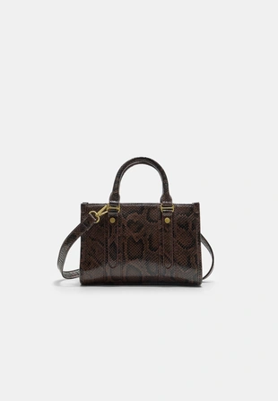 Сумка-шопер с анималистическим принтом из искусственной кожи- Заказать в России