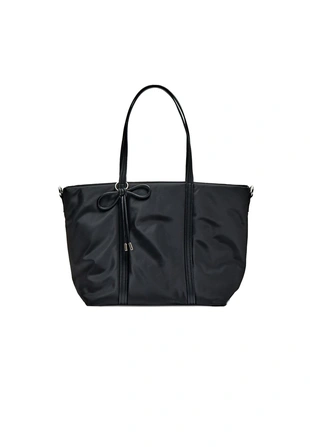 Тканая сумка-шопер с бантом- Заказать в России