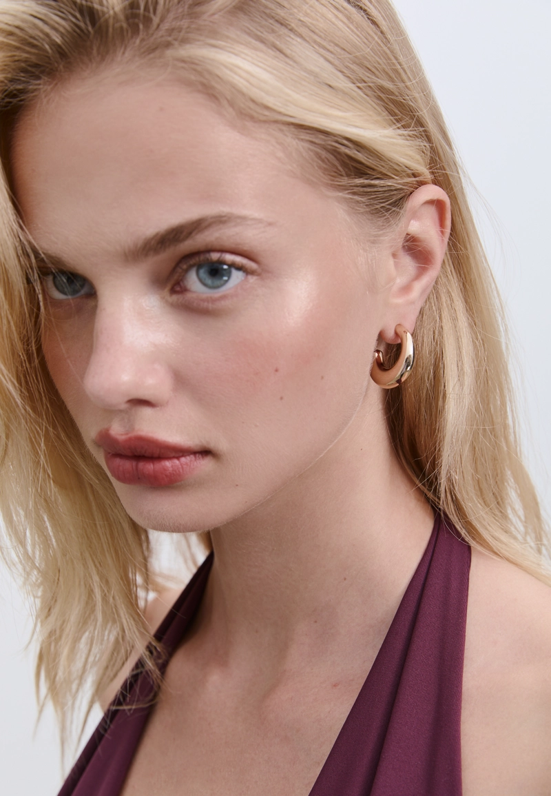 Набор из 2 серег: капли и кольца