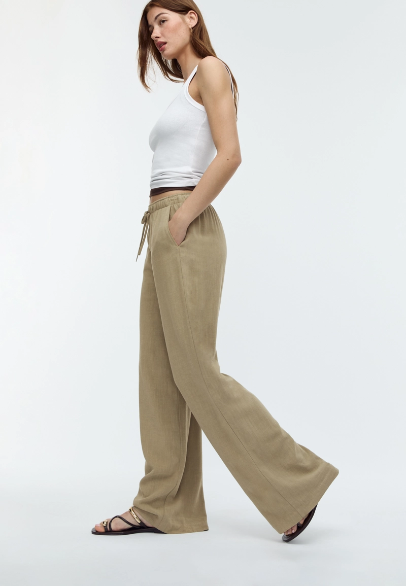 Струящиеся брюки с льном