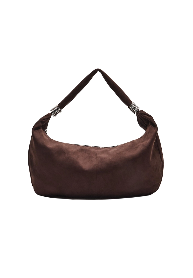 Сумка с кольцами из искусственной замши