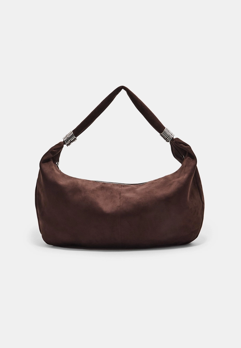 Сумка с кольцами из искусственной замши