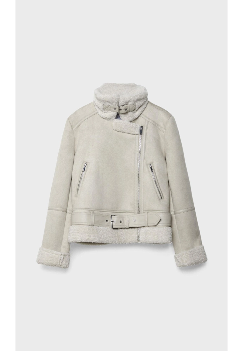 Двусторонняя байкерская куртка под замшу