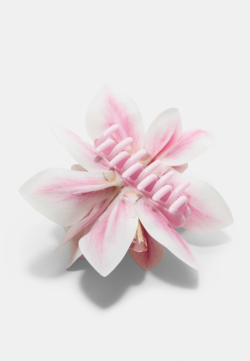 Заколка для волос с крупным цветком из ткани