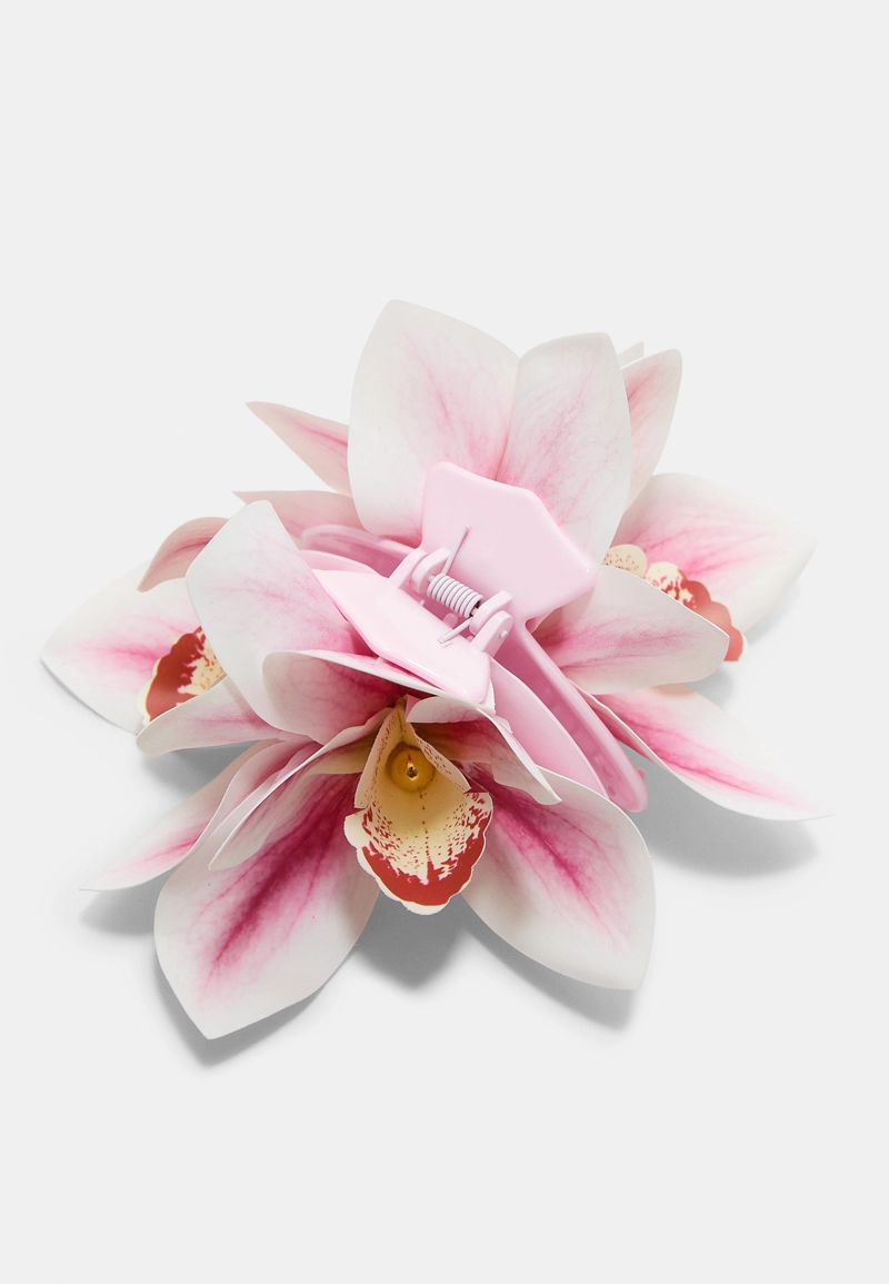 Заколка для волос с крупным цветком из ткани