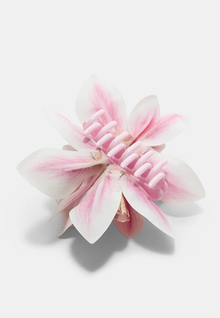 Заколка для волос с крупным цветком из ткани- Заказать в России