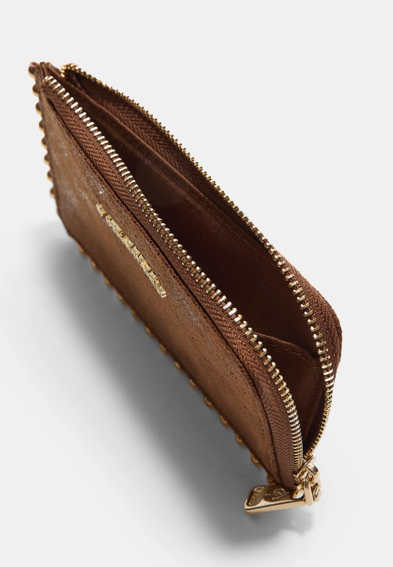 Кошелек для карточек с деталями в виде шариков