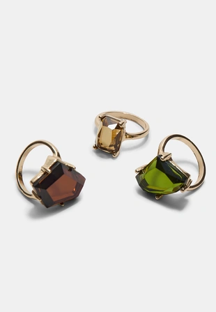 Набор из 3 комбинированных колец- Заказать в России