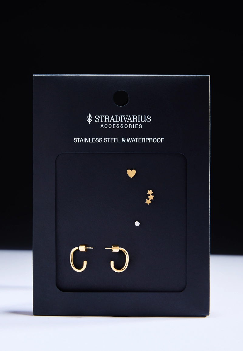 Набор из 4 водостойких сережек для пирсинга