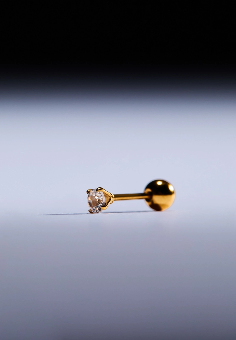 Набор из 4 водостойких сережек для пирсинга