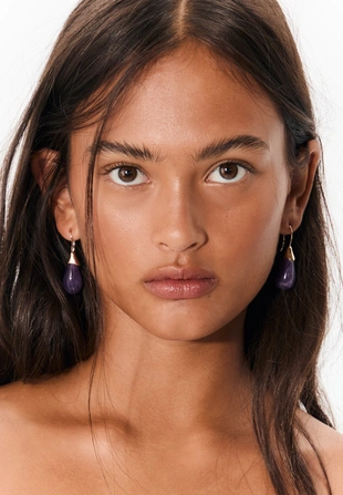 Набор из 3 пар контрастных сережек: колец и капель- Заказать в России