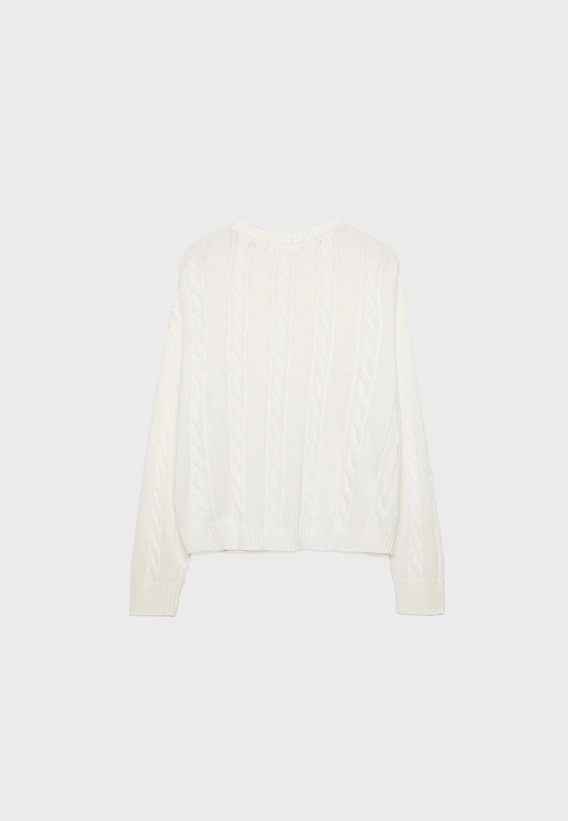 Вязаный кардиган с пуговицами и узором «косы»