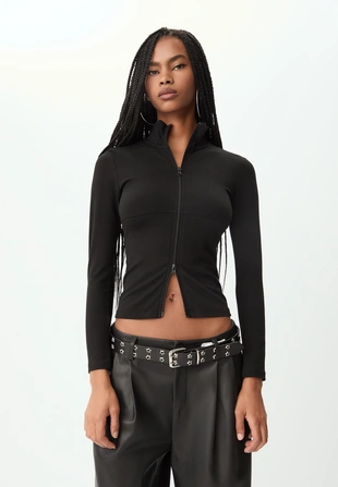 Футболка на двойной молнии- Заказать в России