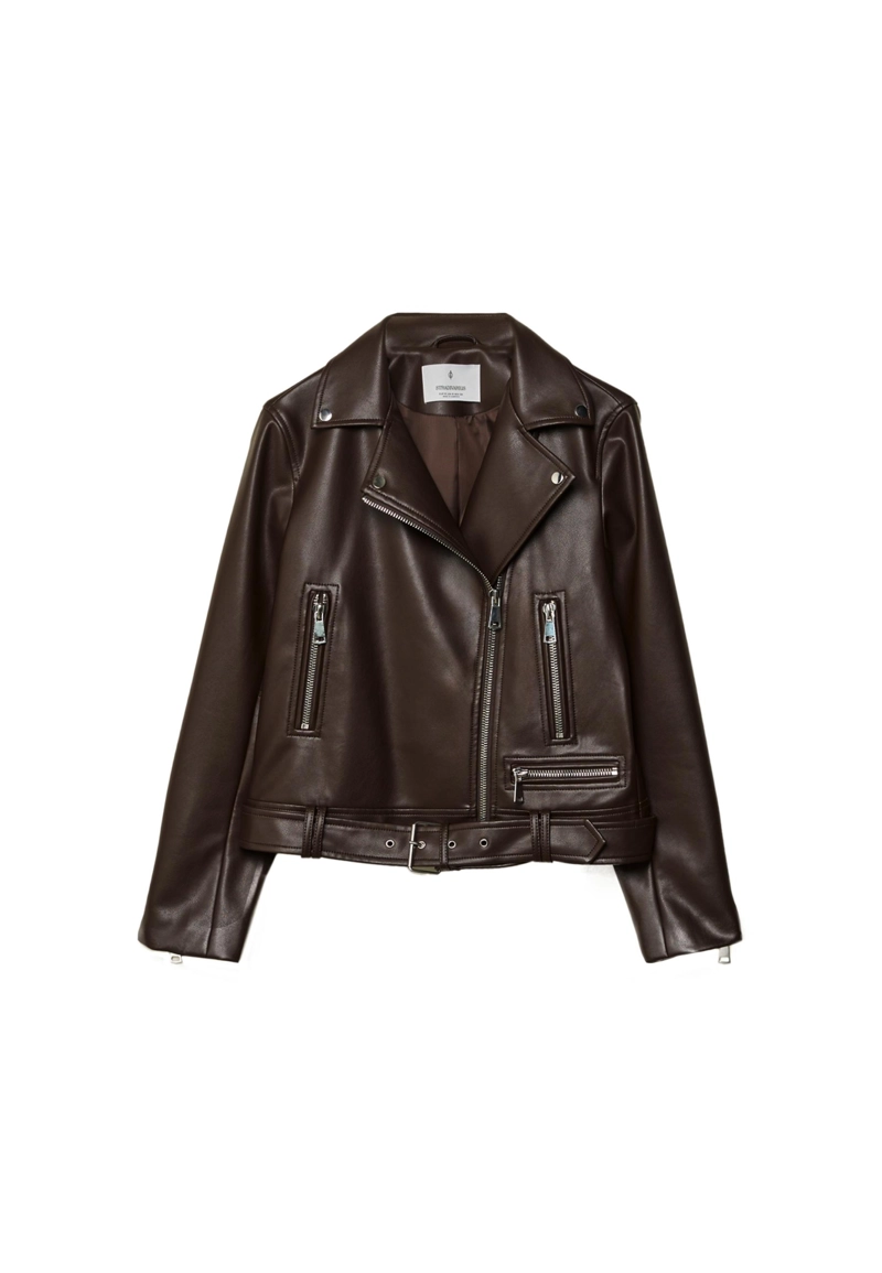 Байкерская куртка из искусственной кожи