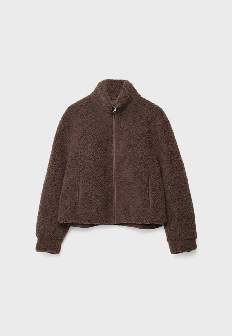 Куртка на молнии под искусственную овчину