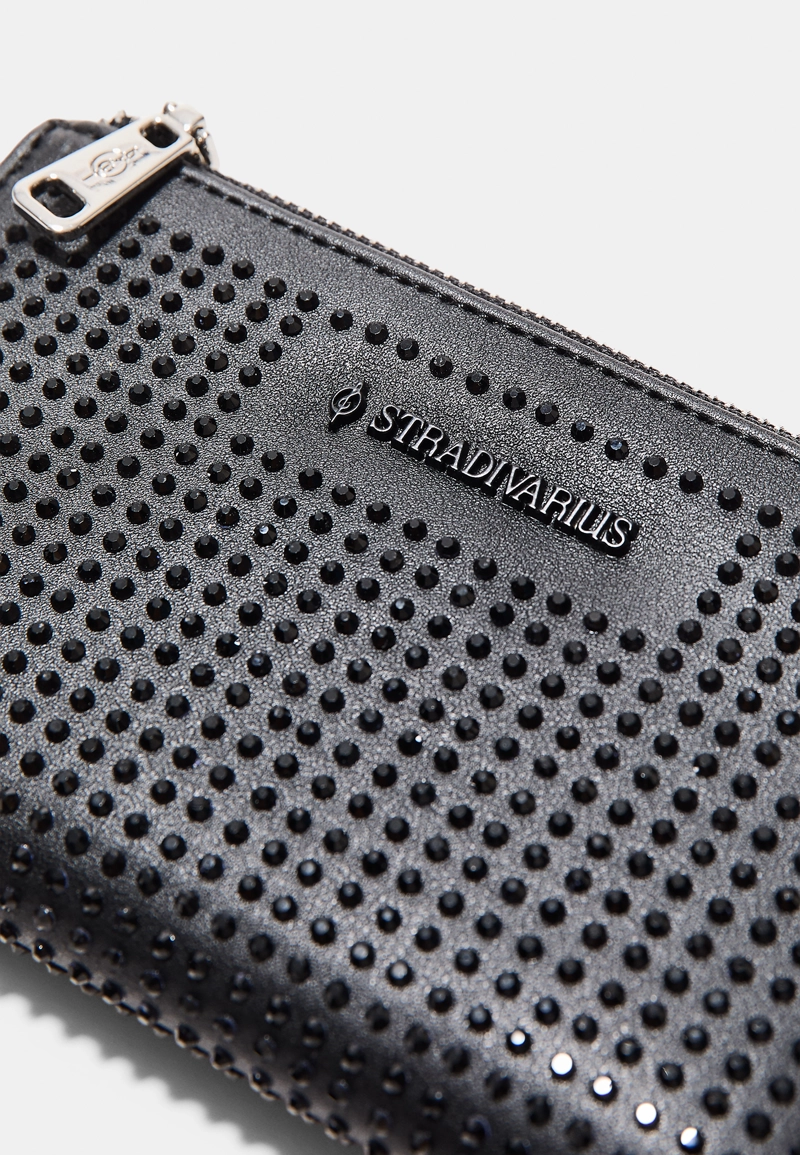 Удлиненный кошелек-кардхолдер с блестящей отделкой