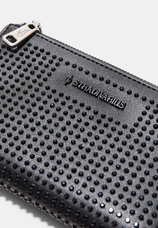 Удлиненный кошелек-кардхолдер с блестящей отделкой- Заказать в России