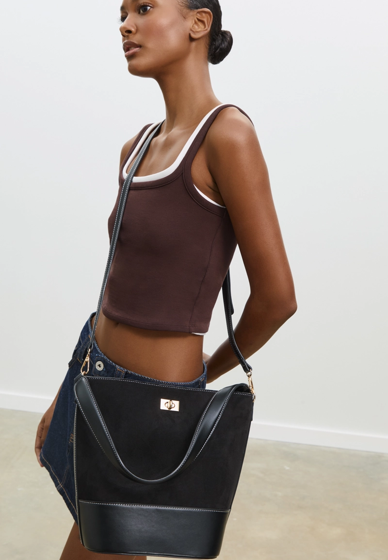 Комбинированная сумка-корзина