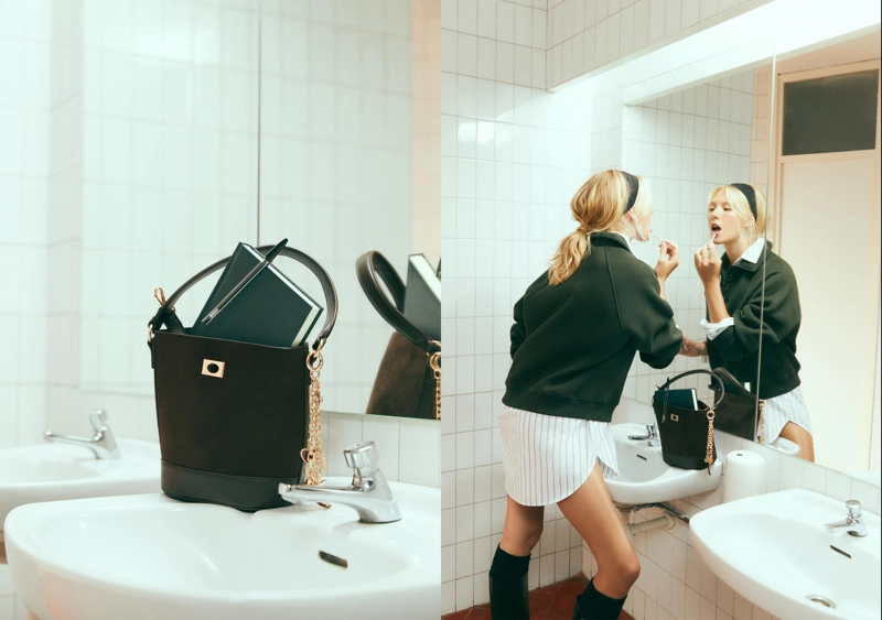 Комбинированная сумка-корзина