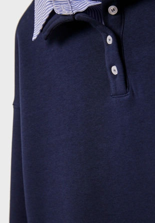 Поло-толстовка из двух материалов- Заказать в России