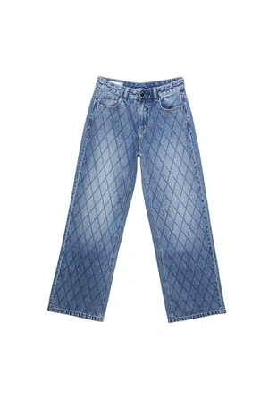 Джинсы со стразами в виде бриллиантов- Заказать в России