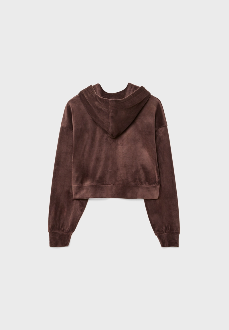 Бархатная толстовка на молнии