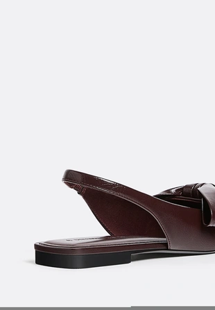 Туфли-лодочки без задника с бантом- Заказать в России