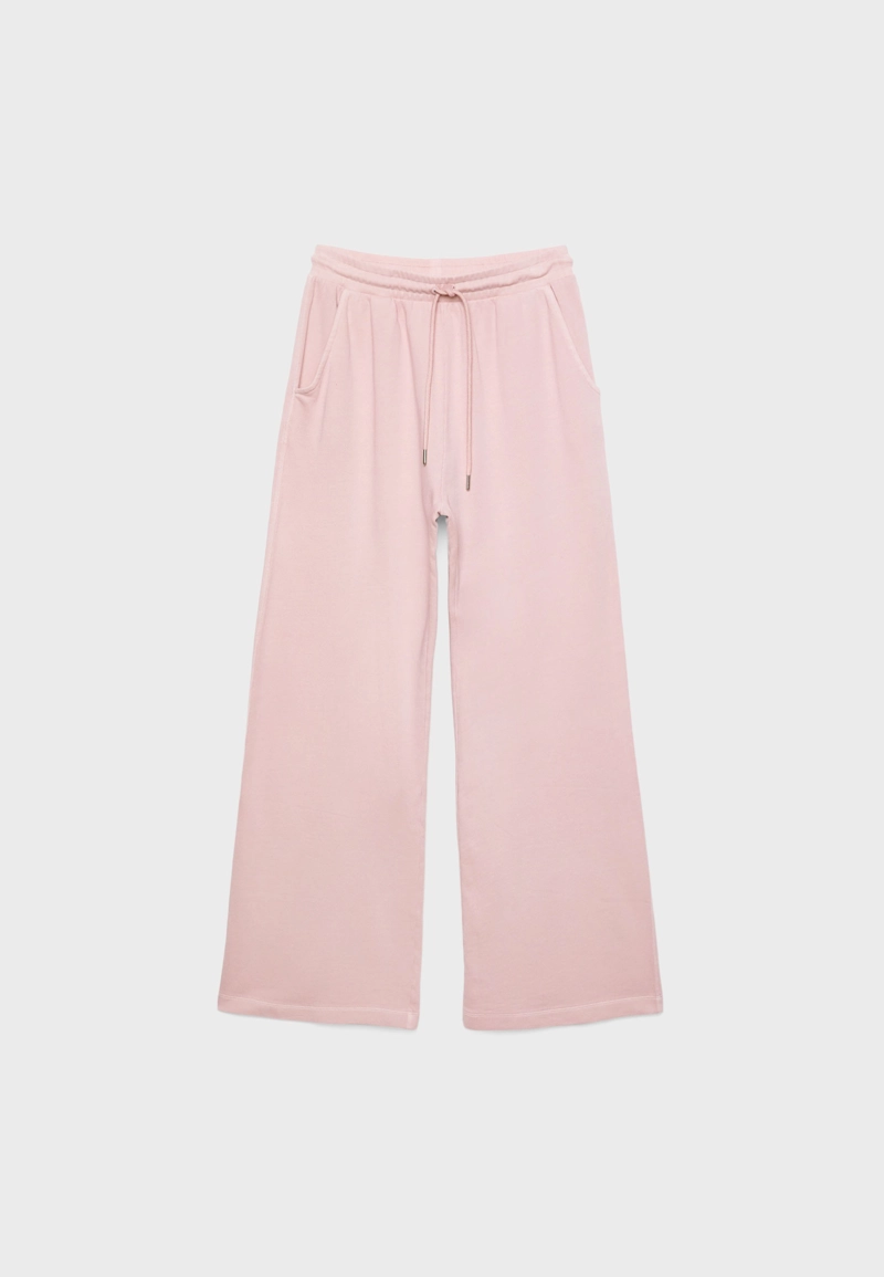 Прямые брюки-джоггеры с эффектом стирки