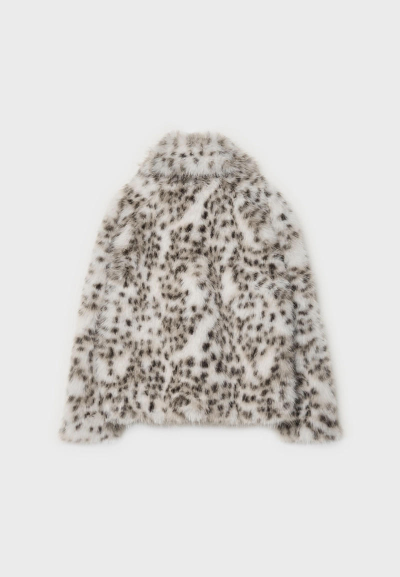 Куртка из искусственного меха с леопардовым принтом