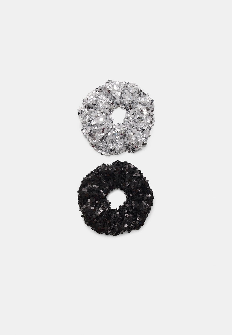 Набор из 2 резинок для волос с пайетками