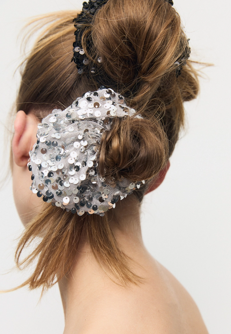 Набор из 2 резинок для волос с пайетками