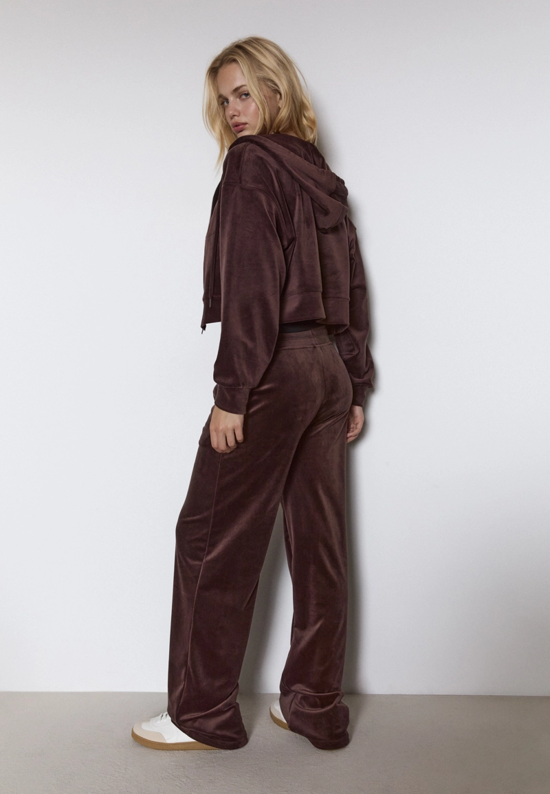 Бархатные брюки-джоггеры
