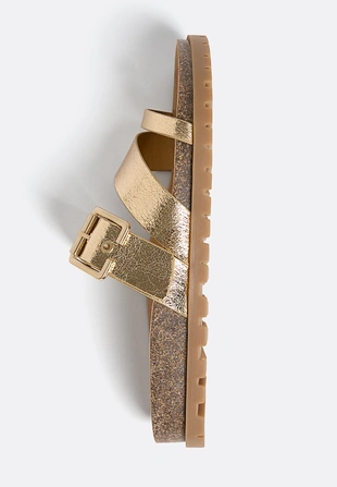 Сандалии на плоской подошве с ремешками- Заказать в России