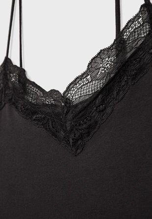 Хлопковый боди с кружевной отделкой- Заказать в России