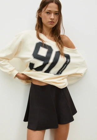 Толстовка с открытыми плечами- Заказать в России