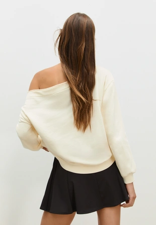 Толстовка с открытыми плечами- Заказать в России