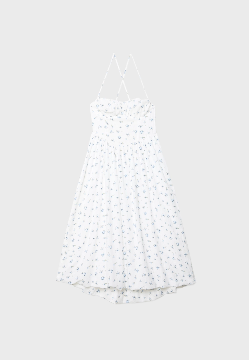 Длинное платье с принтом